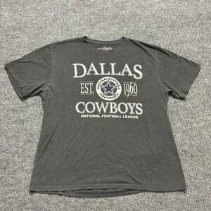 Dallas Cowboys Authentic NFL Mens T-Shirt Size XL Gray Logo Short Sleeve‎
